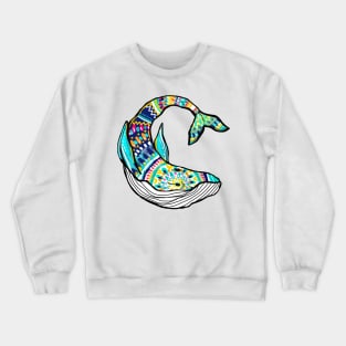 Colorful Whale Crewneck Sweatshirt